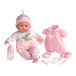 JC TOYS Newborn Doll, 38 cm, Soft Body, with Accessories