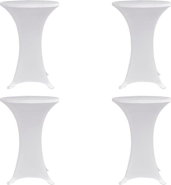 vidaXL Statafelhoes Stretch Ø60 cm Wit