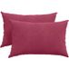 Coussin de canapé 2 pièces bordeaux 60 x 40 cm