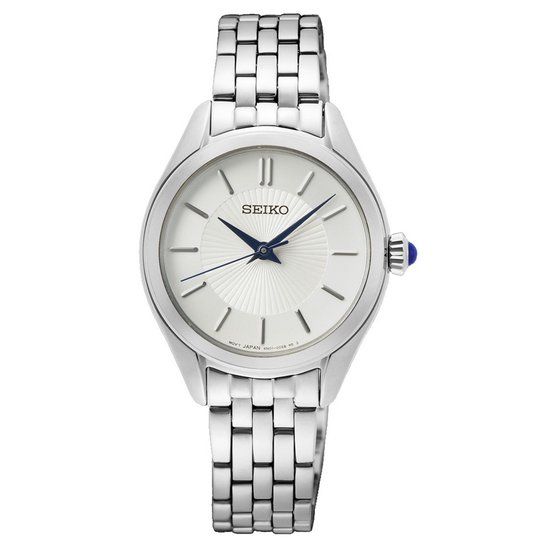 Seiko SUR537P1 Dames Horloge - Zilverkleurig - Mineraalglas - 29 mm