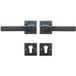 Galbusera Garniture de sécurité LINZ Béquille sur rosace zinguée noir antique, garniture interchangeable béquille/bouton droite