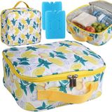 sarcia.eu Gele koeltas van 4L met twee koelelementen, geïsoleerde lunchbox