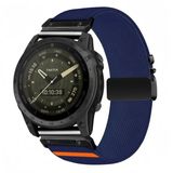 By Qubix Qubix - Geschikt voor Garmin bandje - 22mm Quickfit - Nylon bandje met parachute sluiting - Donkerblauw - Geschikt voor Garmin Fenix 7 / 6 / 5