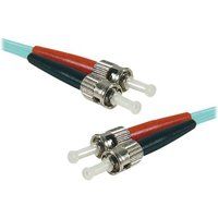 Inspanningis Connect - Verbindingskabel - ST/UPC meervoudige modus (M) naar ST/UPC meervoudige modus (M) - 1 m - 2 mm - glas - duplex - 50 / 125 micron - OM3 - halogeenvrij - aqua
