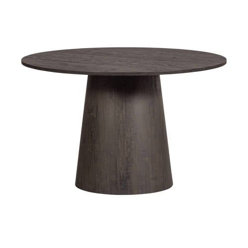 WOOOD Maan Eettafel Rond - Donkerbruin - MDF - 120 cm