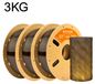 Filament PETG massif - Transparent, haute vitesse - 3 kg - Couleur fumée - Pour imprimantes 3D FDM