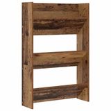 vidaXL Schoenenkast Bewerkt hout Oud hout 60 x 18 x 90 cm