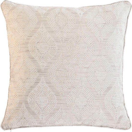 Beige Polyester Square Indoor Pillow - 45 x 45 cm