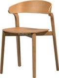 WOOOD Cras Eetkamerstoel - Hout- Naturel - 75x52x42