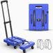 Marque non spécifiée Chariot pliable, Chariot à main avec 6 roues, Trolley à bagages robuste avec une capacité de 225 kg, Incluant 2 cordes élastiques, Idéal pour