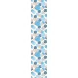 Ambiance Sticker Voorgelijmd vliesbehang - BOHO ETHNIC BLUE CIRCLES - 1 rol van 300x60cm