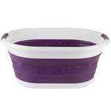 Beldray Wasmand, Inklapbaar, Wit - Paars, Ovaal, Plastic, 27 Liter