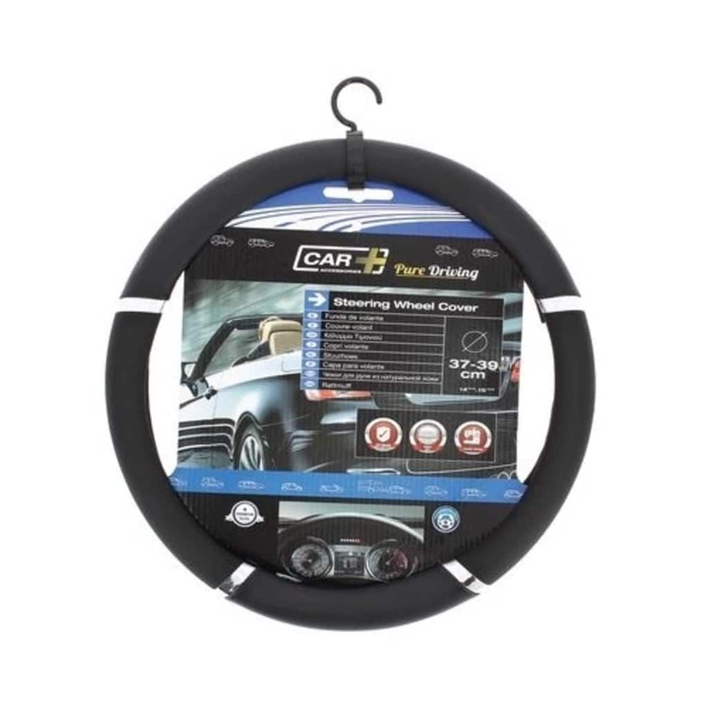 Car Plus stuurhoes Speed universeel PVC zwart 37-39 cm