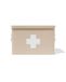 HEMA Boîte à pharmacie sable mat 18x31.5x21 (sable)