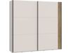 WAIKATO Armoire - Cachemire - 2 portes coulissantes - L220 x P61 x H210,5 cm