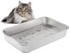 OEM BeiJingLiangPinJiaZuoKeJiWenHuaFaZhanYouXianGongSi Roestvrijstalen Kattenbak - Zilver - 60x40x10 cm