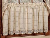 Sweet Home Collection Keuken raamgordijnen paar, toast, 24"/36" x 60" Tier