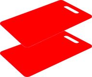 Excellent Houseware planche à découper - 2x - rouge - plastique - 38 x 28 cm