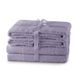 AmeliaHome Handdoekenset lila 4 handdoeken 50x100 cm en 2 douchehanddoeken 70x140 cm 100% katoen kwaliteit absorberend violet Amari