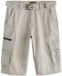 Next - Heren - Lange cargoshort met riem - Naturel