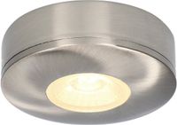 HOFTRONIC Pavo - Platte opbouwspot - LED - Rond - RVS - Dimbaar - 3 Watt - 2700K