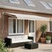 Maison Exclusive - Housse de remplacement pour auvent, 5x3,5 mètres, rayé gris clair et blanc