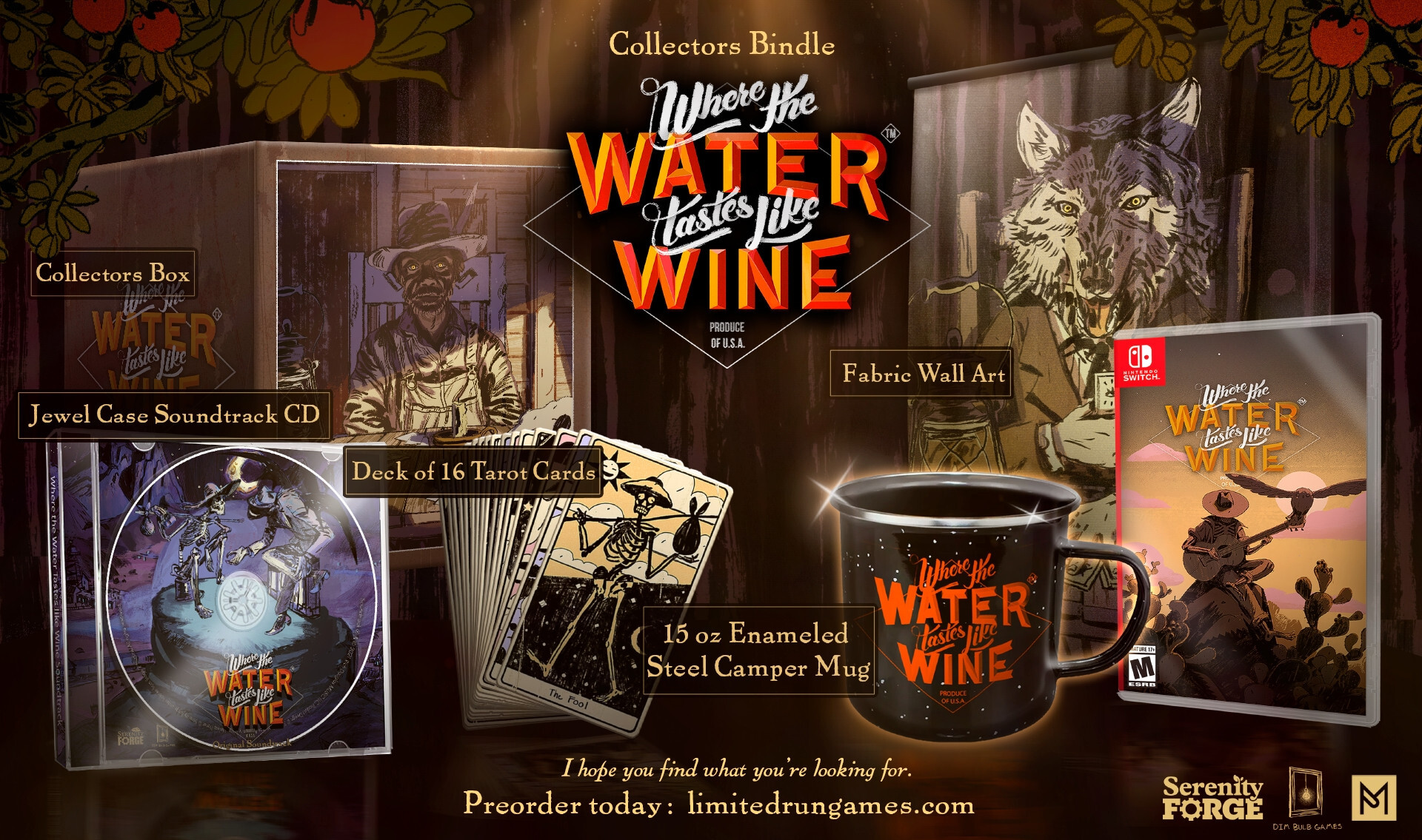 Serenity Forge Where the Water Tastes like Wine Collector's Edition Nintendo Switch