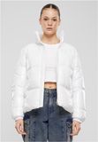 Urban Classics Recycled Short Shiny Gewatteerd jack - M - Wit