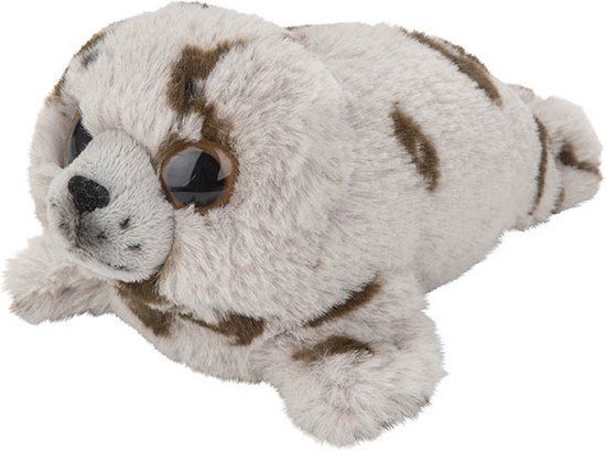 Nature Planet Pluche Zeehond Knuffeldier - 18 cm - Grijs - Cadeau voor Kinderen