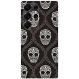 Samsung Galaxy S25 Ultra Floral skull bedrukt siliconen hoesje