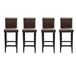 Tabourets de bar 4 pcs similicuir marron foncé