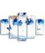 Homemania Wandafbeelding, vlinders, 5 dieren per woonkamer, meerkleurig, 95 x 0,3 x 60 cm, HM205MDF098, MDF
