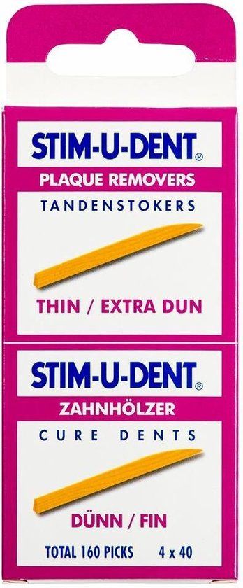 Stimudent Stim-U-Dent Tandenstokers Extra Dun 160st