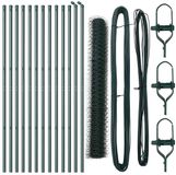 vidaXL - zeshoekig - gaashek - met - grondbevestiging - 25 - x - 1,4 - m - Groen - Mesh