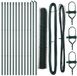 vidaXL - zeshoekig - gaashek - met - grondbevestiging - 25 - x - 1,4 - m - Groen - Mesh