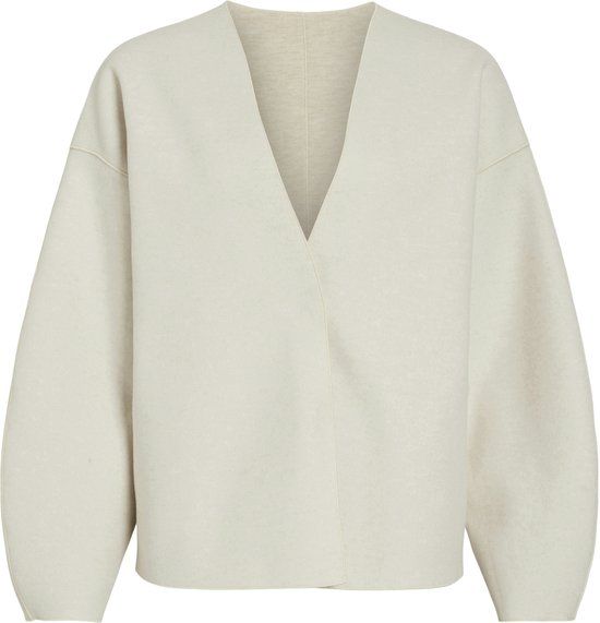 VILA - VIJUICE LOOSE L/S JACKET - NOOS - Dames - Gewatteerde jas - Polyester/Viscose/Acryl - Maat 38 - Super Light Natural Melan