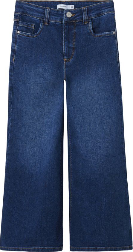 NAME IT NKFPOLLY X-WIDE JEANS 3057-FR NOOS - Meisjes - Jeans - Maat 110 - Katoen - Dark Blue Denim - Wide Leg Fit