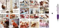 Marant cards 50 Luxe Kerst- en Nieuwjaarskaarten met Pen - 9,5x14cm