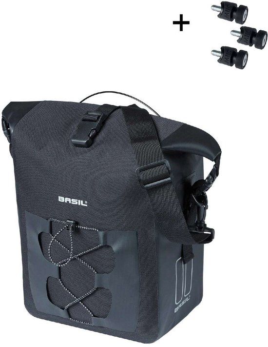 Basil Navigator Waterproof M MIK Studs - 15L, Zwart