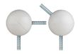 Ivilon Hoekconnector voor erkerramen, voor gordijnroedes van 1,6 tot 2,8 cm, wit