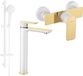 Mexen Alfa DQ40 doucheset, wit/goud - 745714DQ40-25