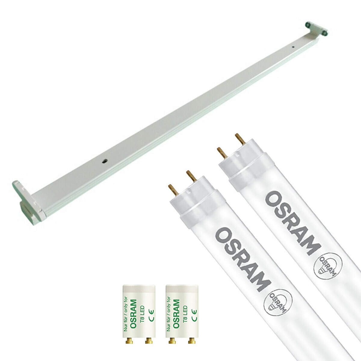 Osram - LED TL Armatuur met T8 Buis - SubstiTUBE Value EM 865 - Aigi Dybolo - 120cm Dubbel - 32.4W - Helder/Koud Wit 6500K