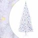 vidaXL Sapin de Noël artificiel avec 300 LED, Blanc, 240 cm, PVC et Acier