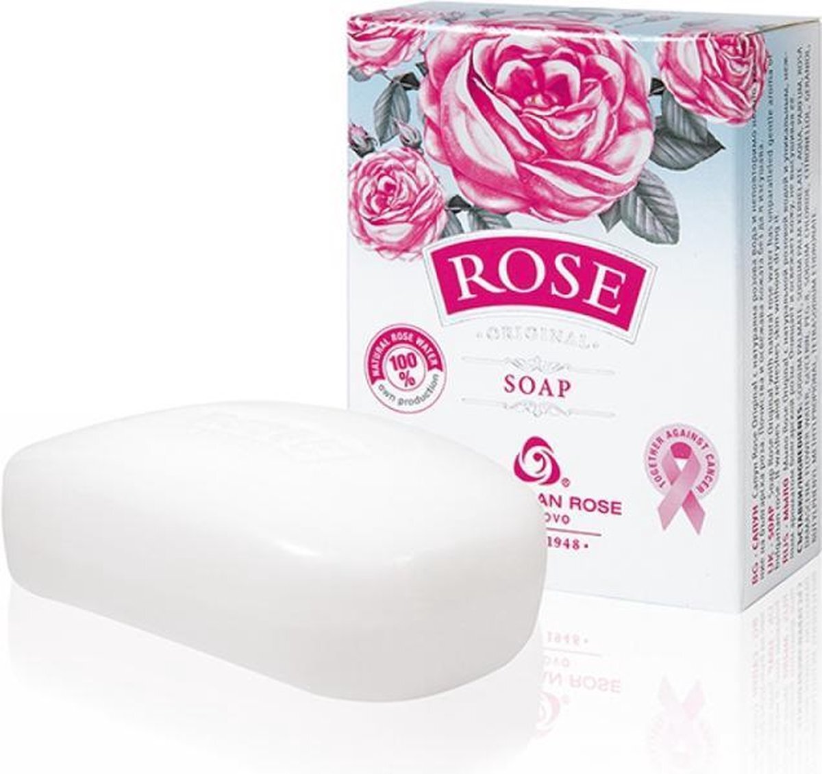 Bulgarian roos Karlovo Soap Rose Original | Rozen cosmetica met 100% natuurlijke Bulgaarse rozenolie en rozenwater