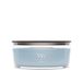 WoodWick Lakeside Mist Ellipse Bougie parfumée Bois de cèdre Bleu