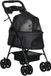 PawHut Huisdierenkinderwagen Staal Zwart 67x45x96cm
