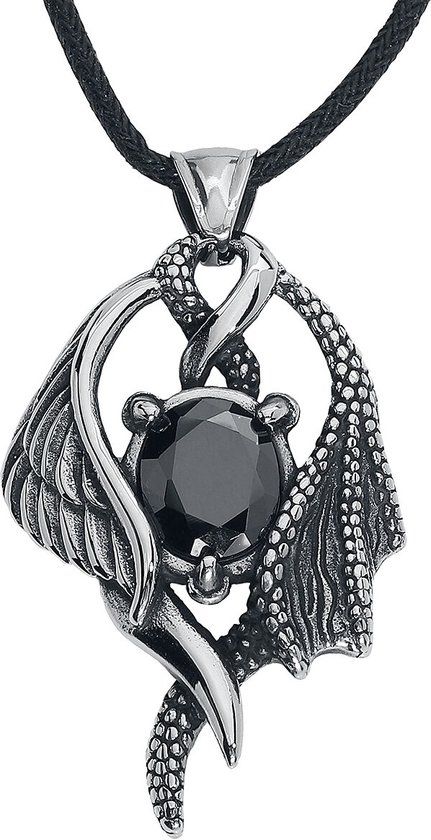 etNox hard and heavy etnox Drachenstein Unisex Halsketting - zilverkleurig