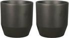 Bela Arte Plantenpot/bloempot Joly - 2x - keramiek - antraciet - 27.5 x 25