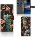 B2Ctelecom Sony Xperia 10 Telefoonhoesje met Pasjes Pauw met Bloemen