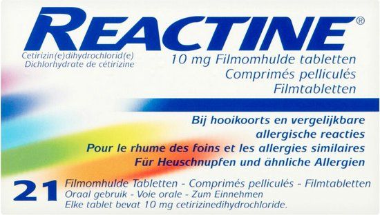 Reactine Cetirizine 10mg Tabletten 21st